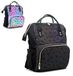 Omgoods - Sac à dos géométrique avec motif holographique pour femmes