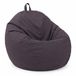 Pouf d'extérieur, housse amovible, 120 x 110 cm, très confortable, garnissage 200 l billes de polystyrène, imperméable et protection UV, gris carbone