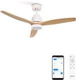 Create - Plafondventilator WIND STYLANCE Ø132 cm - Wit - Met Verlichting, Wifi, 6 Snelheden, Timer, Zomer/Winter functie