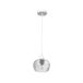 PRENDELUZ Witte hanger met E27-fitting, afmetingen 13 x 13 cm, lampenkap van helder geslepen glas, ideaal voor decoratieve verlichting in moderne ruimtes.
