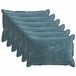 vidaXL - Taie d'oreiller - 6 pièces - BOIS - Bleu - 50 x 70 cm - Tissu chenille