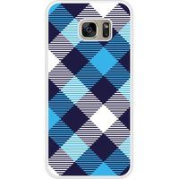 Samsung Bedrukt siliconen hoesje compatibel met Galaxy S7 Edge Tartan Bleu