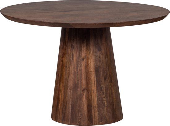 WOOOD Limit Eetkamertafel - Mangohout - Walnoot - 76x130x130