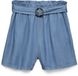 VERO MODA VMFLEUR HW PAPERBAG BELT TENCEL SHORTS Femme Bermuda shorts XL Medium Blue Denim