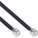Inline 18842 Telefoonkabels Zwart 2m