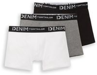 Tom Tailor Denim Boxershorts Set van 3 - Maat XXL - Heather Grey Melange