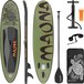 ecd germany Maona Stand Up Paddle Board - 308x76x10 cm - Olive - Inflatable SUP with Pump and Carry Bag