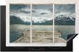 Merkloos KitchenYeah® Inductie beschermer 81x52 cm - Doorkijk - Steiger - Water - Inductie beschermer - Inductiemat - Inductieplaat mat
