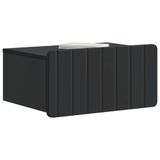 vidaXL Muurbevestigde Nachttafel Zwart