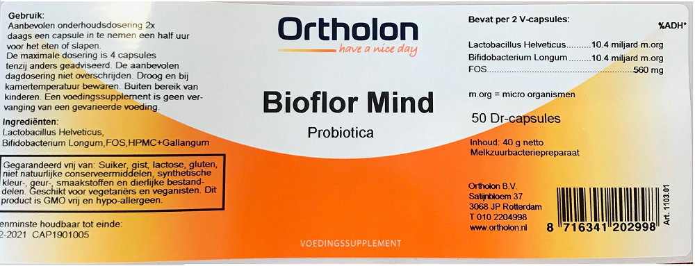 Ortholon Bioflor Mind Capsules 50CP