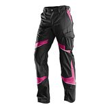 KÜBLER ACTIVIQ damesbroek met ergonomische lijnen en reflecterende elementen - zwart/roze maat 34