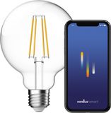 Nordlux Smart LED lamp - slimme verlichting - Ø 9,5 x 13,7 cm - E27 - 4,7W - dimfunctie en instelbare lichtkleur via app - transparant