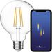 Nordlux Smart LED lamp - slimme verlichting - Ø 9,5 x 13,7 cm - E27 - 4,7W - dimfunctie en instelbare lichtkleur via app - transparant