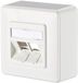 Metz Connect Modul Dose 2Port AP unbest. RW Netwerkdoos Opbouw (op muur) Zonder connectoren 2 poorten Zuiver wit (RAL 9010)