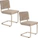 Zuiver Ridge Soft Eetkamerstoelen Beige - Set van 2