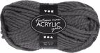 Merkloos Hobby bolletje wol - acryl - grijs - 35 mtr - garen - maxi bolletje - breien/haken