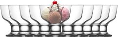 LAV IJcoupes/ijs/dessert serveer schaaltjes - op voet - set 10x stuks - glas - 285 ml