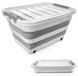 KEMP Boîte de rangement - Conteneur pliable avec roulettes - 30 litres - Plastique