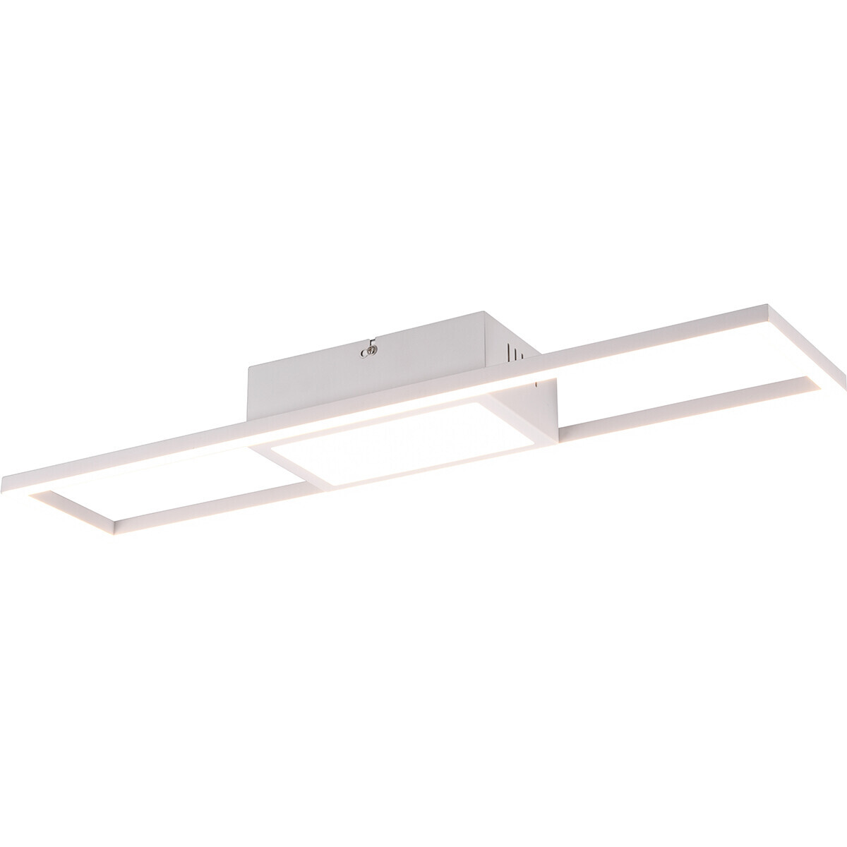 BES LED LED Plafondlamp - Plafondverlichting - Trion Riyaz - 22W - Aanpasbare Kleur - Afstandsbediening - Dimbaar - Rechthoek - Mat Wit - Aluminium