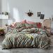 König Housse de coussin coton jaune/bleu imprimé floral
