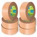 m-office Papiertape, kraftpapier, plakband voor kartonnen verpakkingen, verzending, verhuizingen en knutselwerk, verpakkingstape, bruin kraftpapier plakband (6 stuks, 72 mm x 50 m)