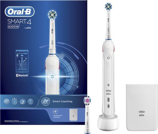 Oral-B Smart 4200W Elektrische Tandenborstel - Wit - Powered by Braun