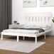 Maison Exclusive - Cadre de lit, blanc, bois massif, 120 x 200 cm