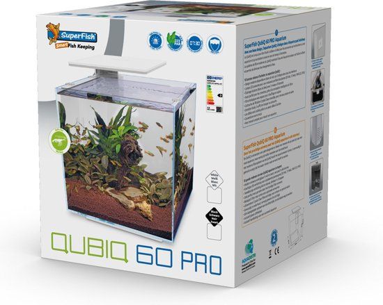 Superfish Qubiq 60 Pro Wit aquarium - 60L