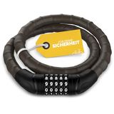 DANSI Gepantserd fietsslot, veilige diefstalbeveiliging met 2 sleutels, fietsslot voor fiets, e-bike (cijferslot, 20 x 1000 mm)