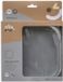 Plat Interbaby Baby bord siliconen met zuignap - grijs - kraamcadeau
