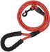 Relaxdays Hondenriem Reflecterend, 150 cm, Gevoerde Handgreep, Nylon, Rood