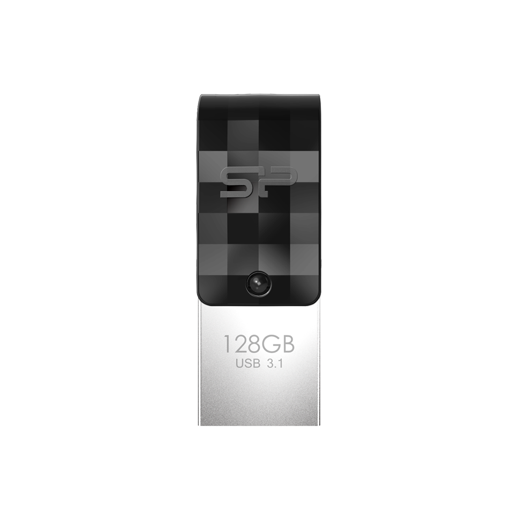 Silicon Power Mobile C31 USB-stick - 128 GB - Zwart/Grijs/Zilver
