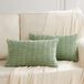 Fancy Homi Set van 2 saliegroen, lumbale decoratieve kussenslopen, 30 x 50 cm