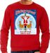 Bellatio Decorations Shoppartners Bv Foute Kersttrui / sweater - History repeats man with beard talks too much - rood voor heren - kerstkleding / kerst outfit M