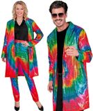 Widmann Pailletten Jas Hippie Tie Dye Multicolor L/XL