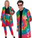 Widmann Pailletten Jas Hippie Tie Dye Multicolor L/XL