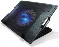 siston Professionele Notebook Cooling Pad 1 Grote Stille Cooler/ Koeler Fan laptopstandaard Ventilator Laptop Koeler Notebookstandaard Pad voor 11 tot 17 inch laptops - Zwart