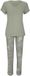 Goldenbay Pyjama Daylily Vrouwen Korte mouw Gebloemd Groen Viscose/Elastaan S
