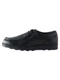 Next - Jongens - Leren veterschoenen voor school met brede pasvorm (G) - Zwart