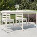 Maison Exclusive - Table de jardin, blanc, 203,5x90x110 cm, bois de pin massif