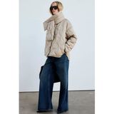 Mango gewatteerde winterjas - beige