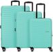 American Tourister Sunset Hills 4 wielen Kofferset 3-delig - Harde bagage - TSA slot - mint green