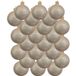 Decoris Bol 24x Licht parel/champagne glazen kerstballen 6 cm glans