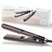 BarberBoss Professionele stijltang, keramische stijltang met beweegbare platen, ionen- en keratine-technologie voor alle haartypes, glad haar (QR-8411, paars)