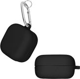 kwmobile Hoes geschikt voor Samsung Galaxy Buds 4 / Galaxy Buds 4 Pro - Siliconen cover voor oordopjes in zwart