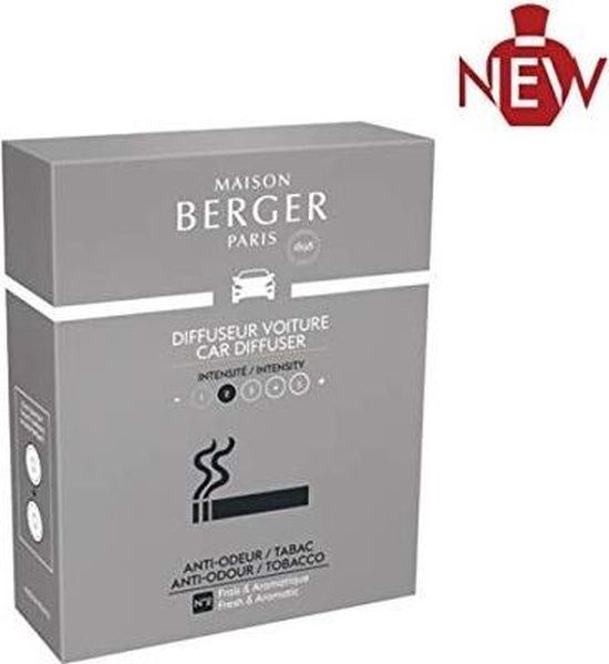 Maison Berger Paris Auto Parfum Navulling Anti-Odour Tobacco - 2 stuks