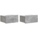 Vidaxl Cabinet De Chevet Mural 2 Pc Gris Béton 49 X 34,5 X 24 Cm