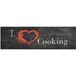 Tapis de cuisine lavable impression cuisine noir 45x150 cm