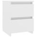 vidaXL Table de chevet - 30x30x40 cm - Bois traité - Blanc