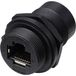 TRU COMPONENTS TC-E13T-FR6-PRB RJ45-bus naar bus voor frontmontage IP67 (met schroefdraad) TC-13543652 Aantal polen (sensoren) 8 Zwart 1 stuk(s)